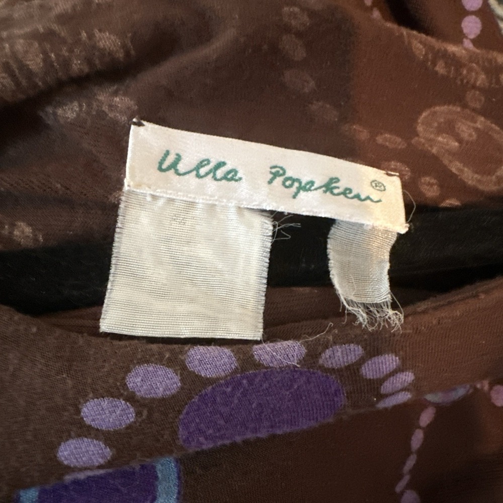 Ulla Popken Stretch Jersey Knit Dress Plus Size 22 Brown Circle‎ Print Casual - Picture 4 of 4